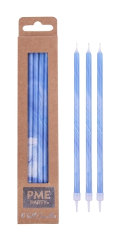 Candles Tall - Blue Marble / 6